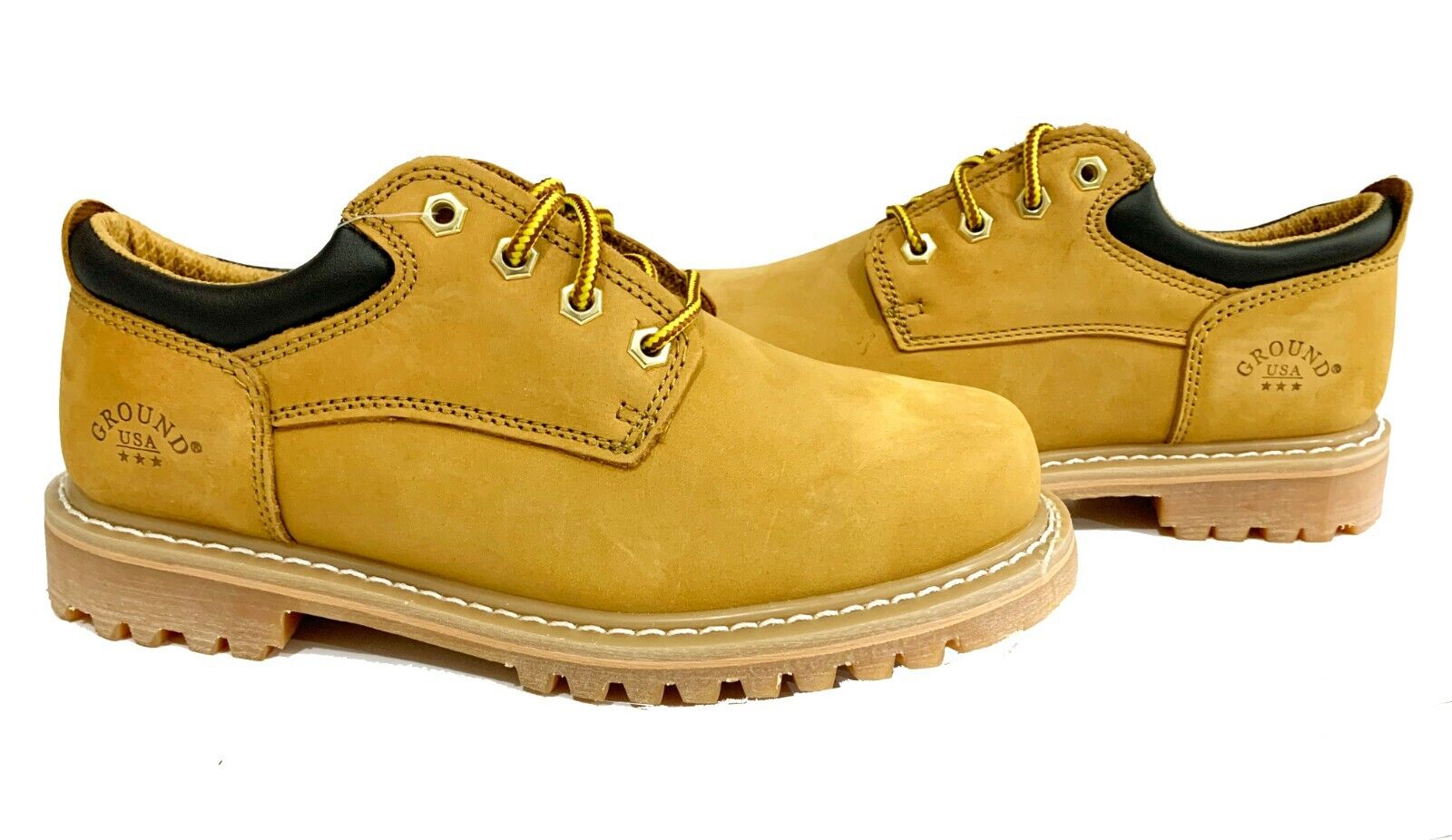 Men's Low Cut Work Boots Short Genuine Leather Water Resistant Heavy D – 4EVERDEAL