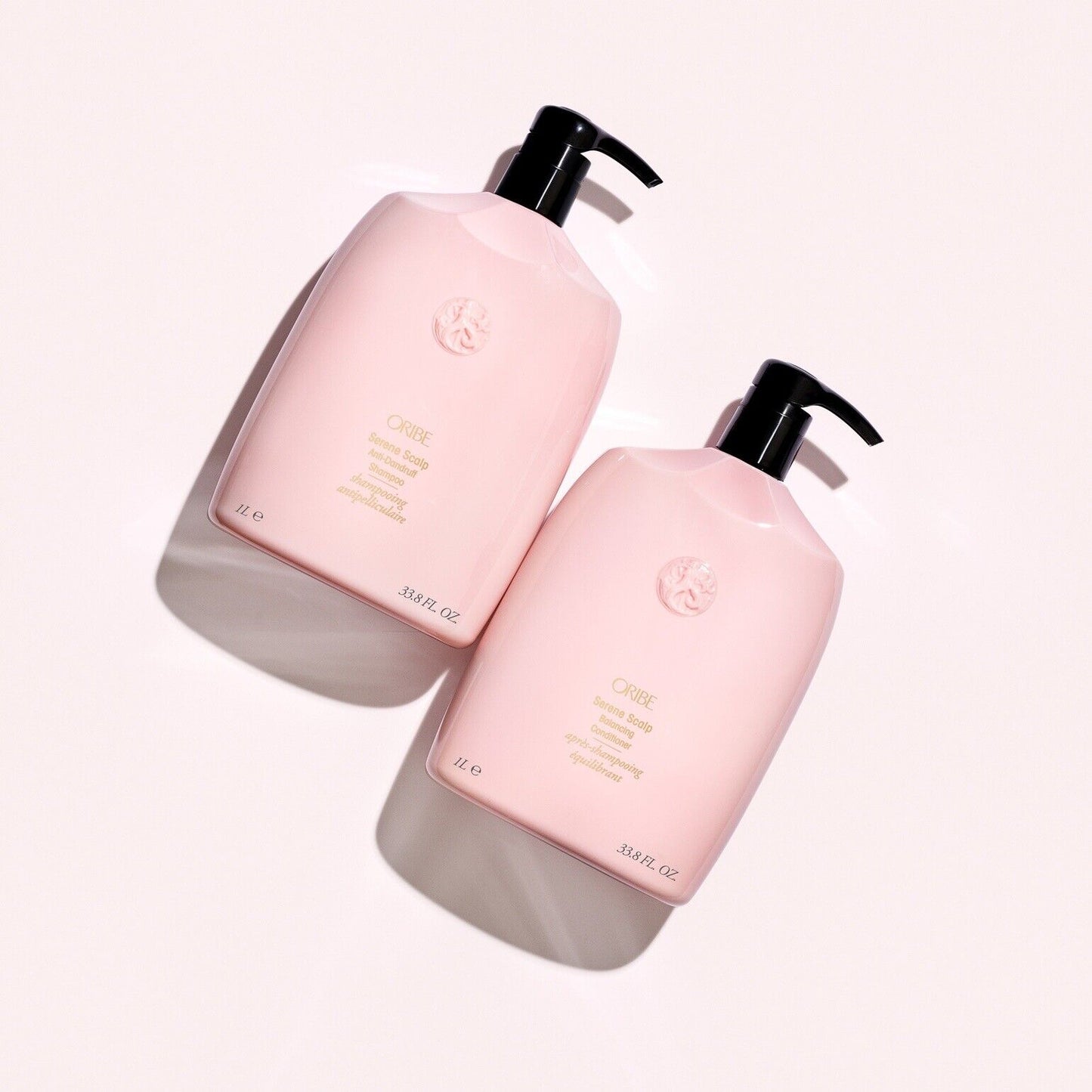 Oribe Serene Scalp Anti-Dandruff Shampoo&Conditioner Liter With Retail Pumps Set