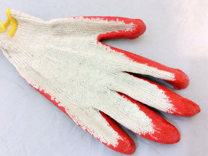 WHOLESALE Red Latex Rubber Palm Coated Work Safety Gloves 10 pairs