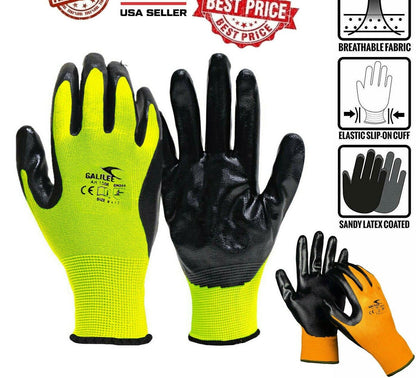 Safety Work Gloves Latex Coated for Men&Women 10-Pair-Pack Knit Firm Grip 1506