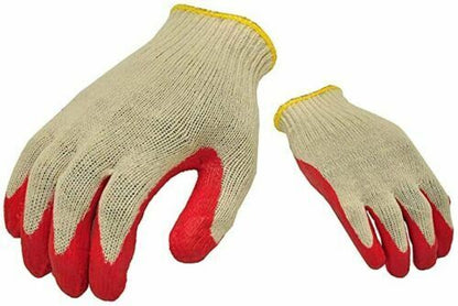 WHOLESALE Red Latex Rubber Palm Coated Work Safety Gloves 10 pairs