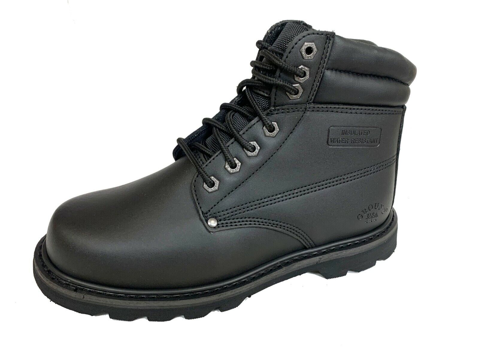 Ground607 Men All Season Work Boots Casual Shoes Water Resistant Genuine Leather