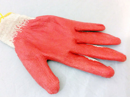 WHOLESALE Red Latex Rubber Palm Coated Work Safety Gloves 10 pairs