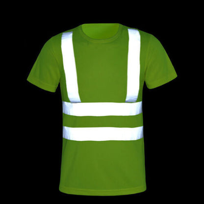 Hi-Vis Short Sleeved T-Shirt Viz Visibility Reflective Safety Work 1 Pack L33