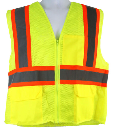 Reflective Safety Work Vest High Visibility Pockets Construction Traffic 1 PACK