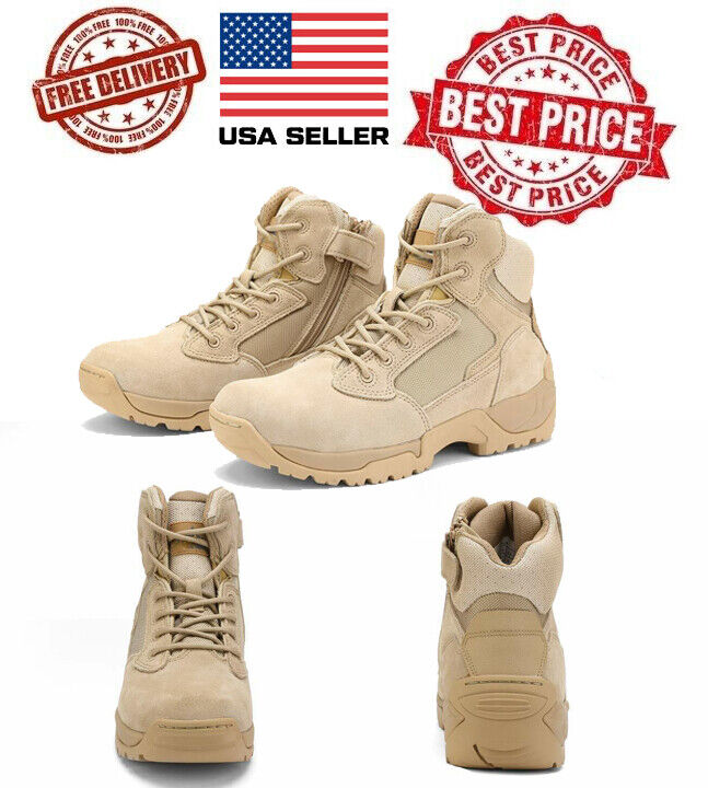 Generic Men's Military Tactical Boots Motorcycle Ankle Boots Outdoor Combat 600