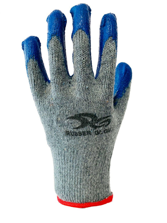 WHOLESALE Blue Latex Rubber Palm Coated Work Safety Gloves 240 Pairs with logo