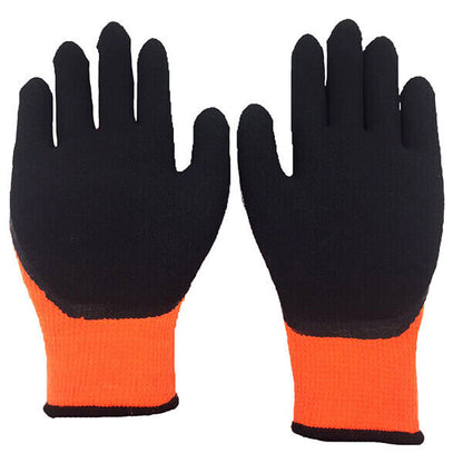 Better Grip Safety Winter Double Lining Knit Latex Dip Nylon Work Gloves 6 Pairs