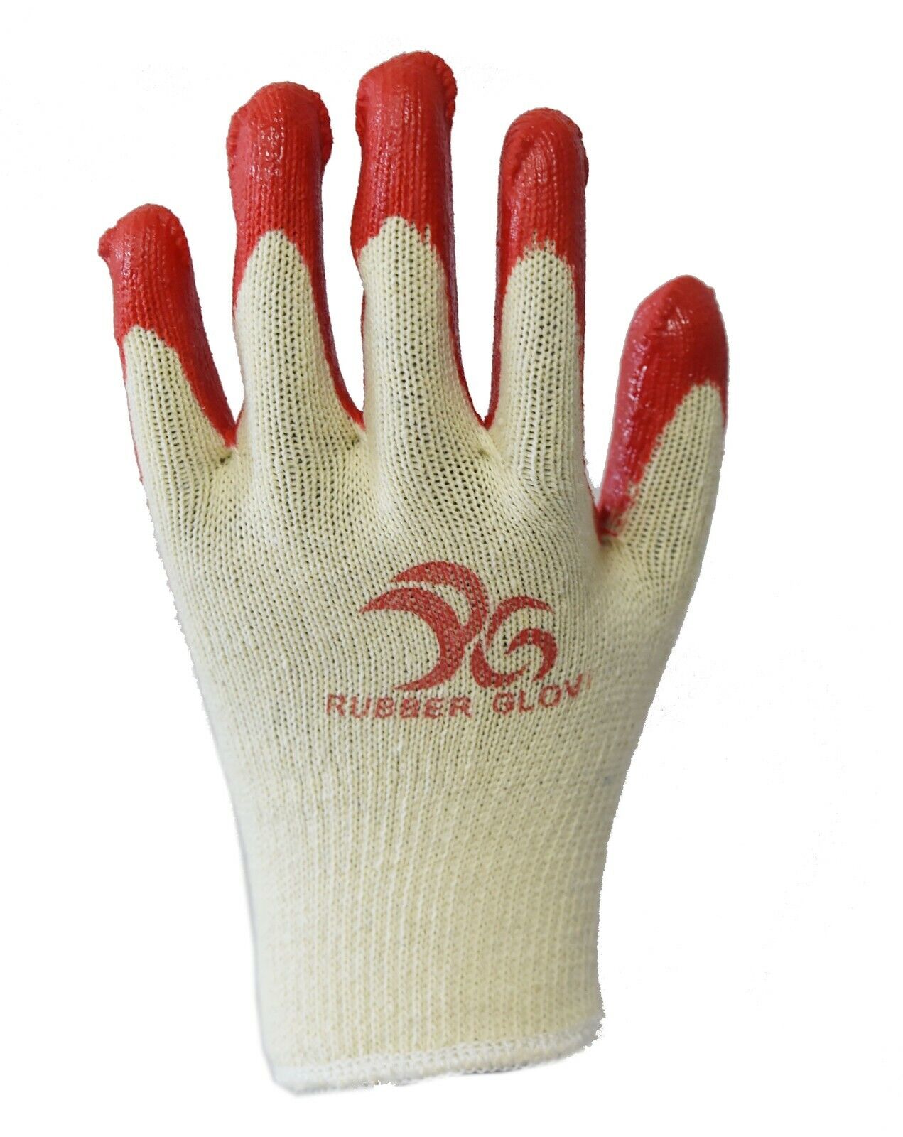 240 Pairs Red Latex Rubber Palm Coated Work Safety Gloves One Size Fits Most