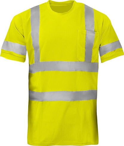 Hi-Vis Short Sleeved T-Shirt Viz Visibility Reflective Safety Work 1 Pack L33