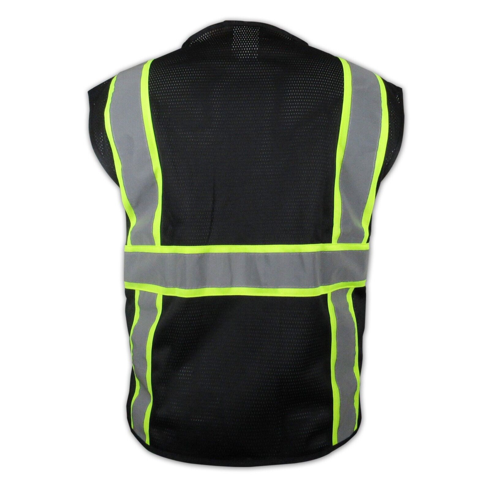 Pack of 2 Class2 Hi-Vis Reflective Safety Vests with Pockets and Zipper Front