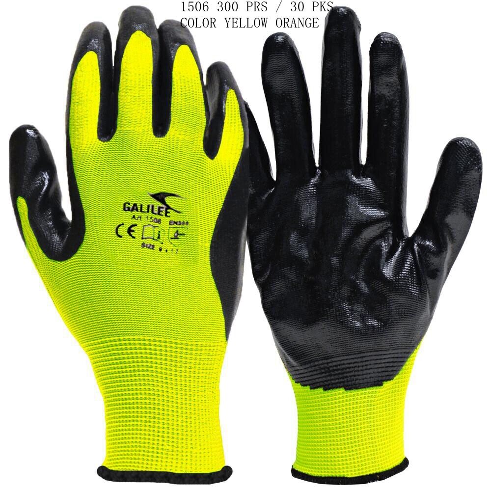 Safety Work Gloves Latex Coated for Men&Women 300Pair/Box Knit Firm Grip 1506