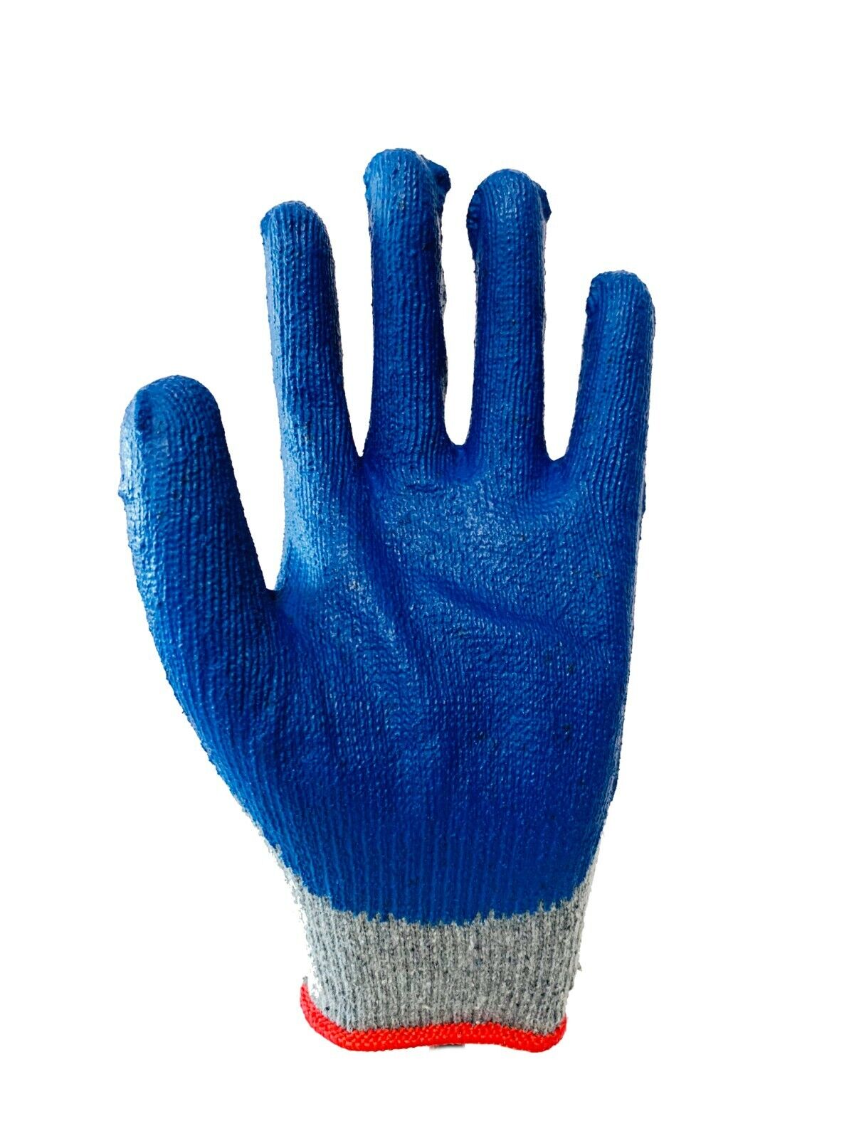 WHOLESALE Blue Latex Rubber Palm Coated Work Safety Gloves 16 Pairs with logo