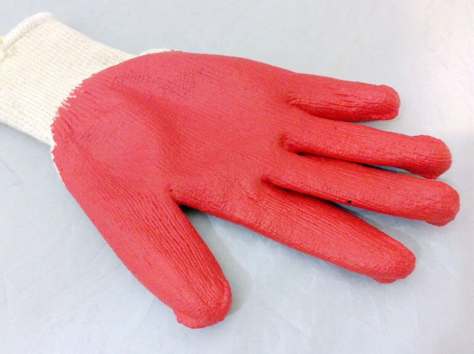 240 Pairs Red Latex Rubber Palm Coated Work Safety Gloves One Size Fits Most