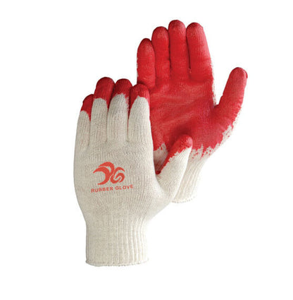 240 Pairs Red Latex Rubber Palm Coated Work Safety Gloves One Size Fits Most