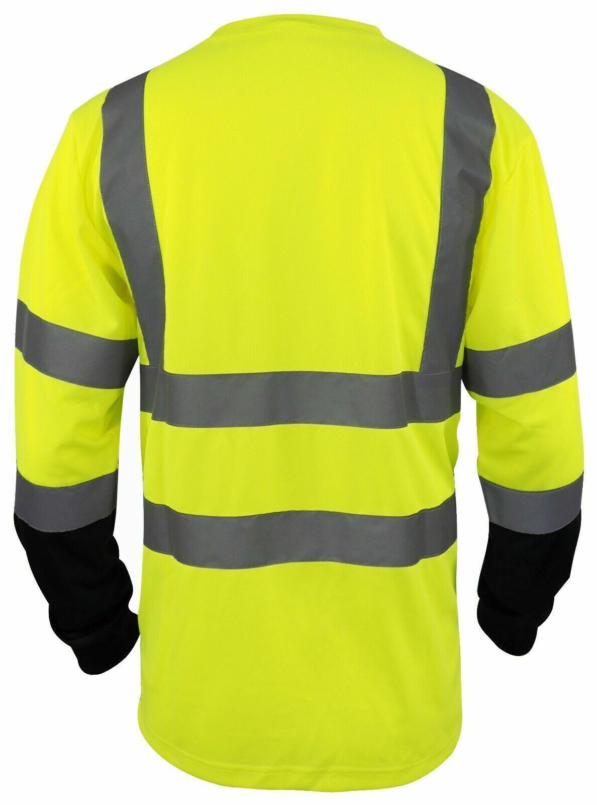 Reflective Hi-Vis Safety T Shirt Long Sleeve Breathable Fast Dry Mesh L34LB