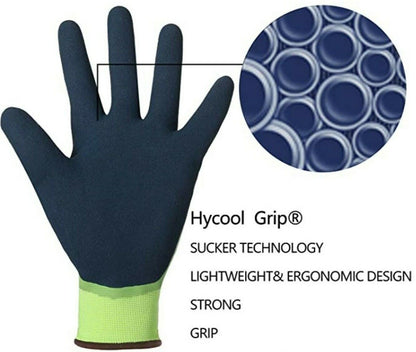 Nitrile Coated Gloves Gloves Hycool Grip Working Glove Black/Yell Work 1510