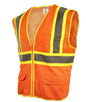 2 Pack Reflective Safety Work Vest High Visibility Pockets Construction Traffic