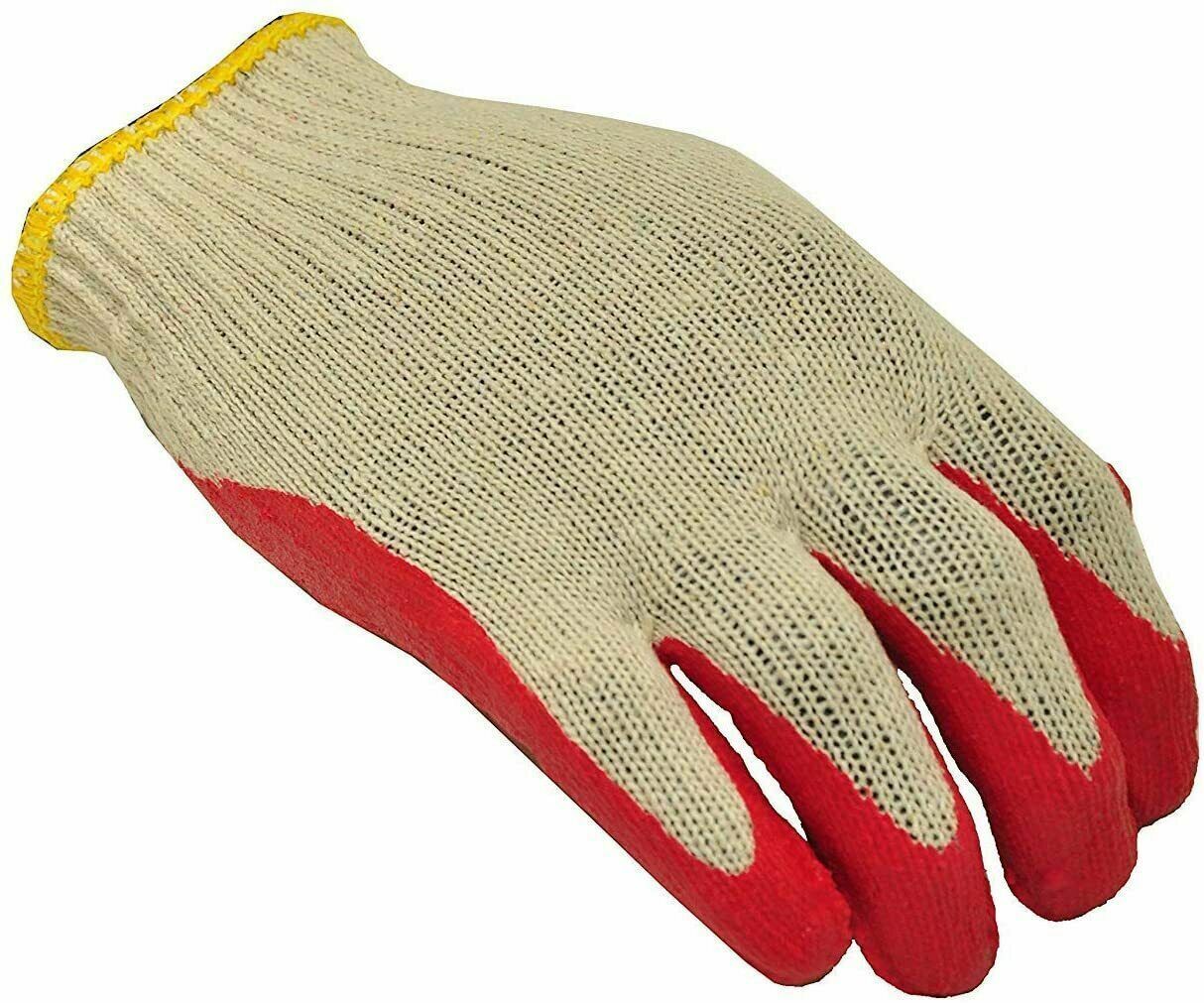 WHOLESALE Red Latex Rubber Palm Coated Work Safety Gloves 10 pairs