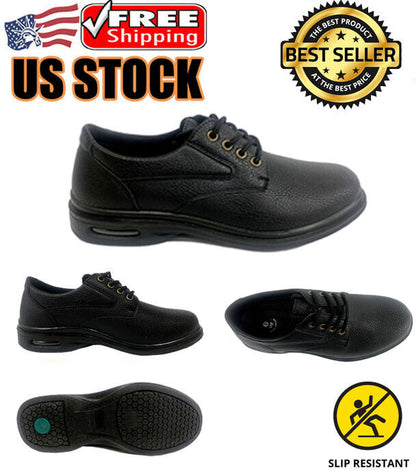 Men's Restaurant Oil Resistant Kitchen Work Shoes Slip-On Skid Non-Slip12001