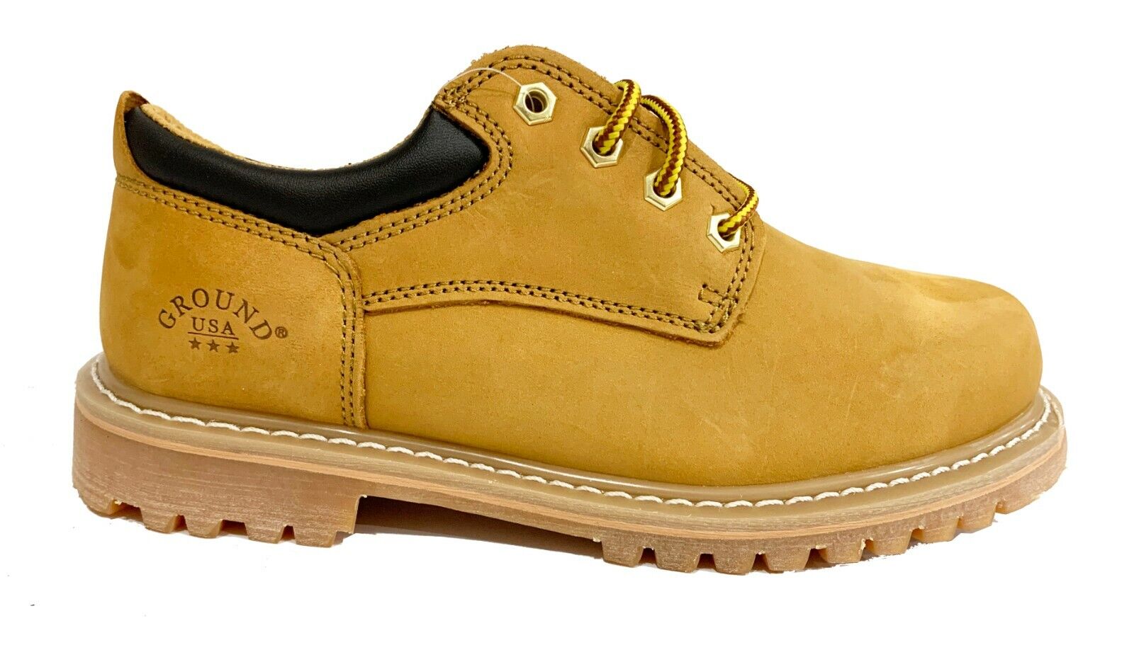 靴 YELLOW SHORT BOOTS Lsize Men's Low Cut Work Boots Short Genuine Leather Water