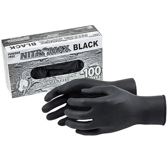 (10box/Case) Emerald Nitromax Black Large Gloves 1083/1084/1805Size M/L/XL