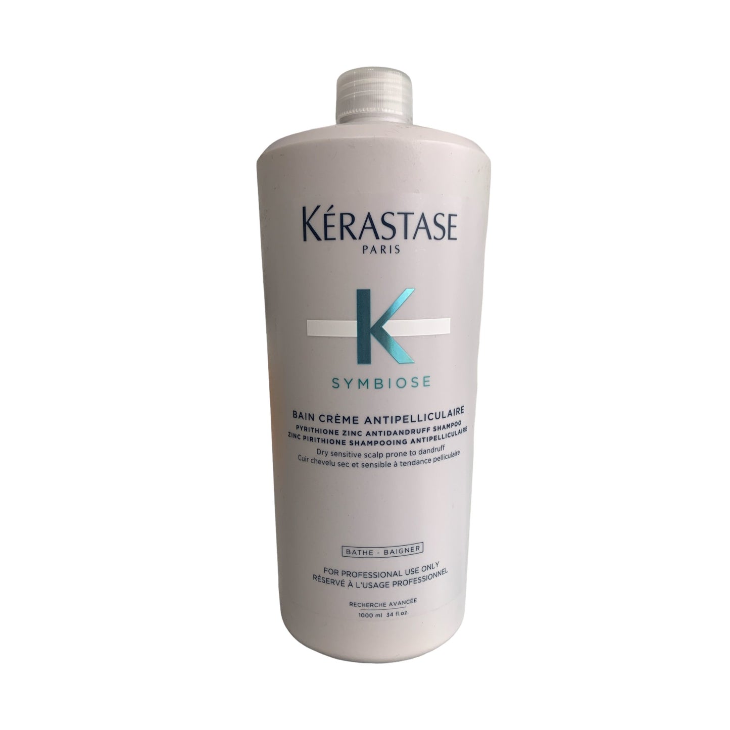 Kerastase Symbiose Bain Creme Anti-Pelliculaire Moisturizing Anti-Dandruff Shampoo for Dry Sensitive Scalp, 1000ml