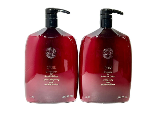 Oribe Shampoo&Conditioner For Beautiful Color 33.8Oz/1000mlLiter Set New with RTL Pump