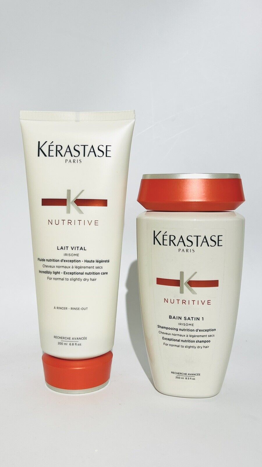 Kerastase Nutritive Bain Satin 1 & Lait Vital 250ml /200ml Shampoo & Conditioner