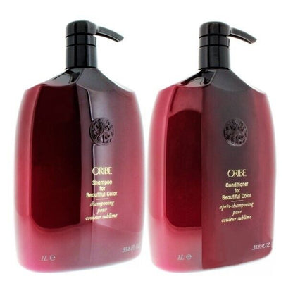 Oribe Shampoo&Conditioner For Beautiful Color 33.8Oz/1000mlLiter Set New with RTL Pump