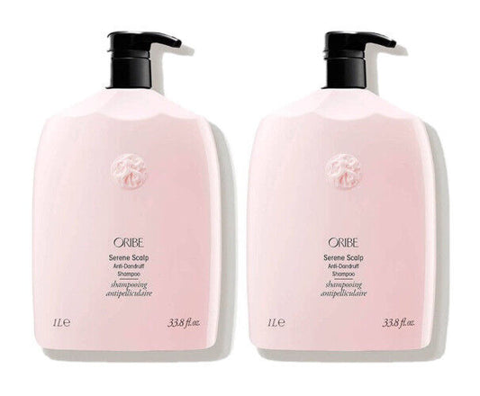 Oribe Serene Scalp Anti-Dandruff Shampoo&Conditioner Liter With Retail Pumps Set