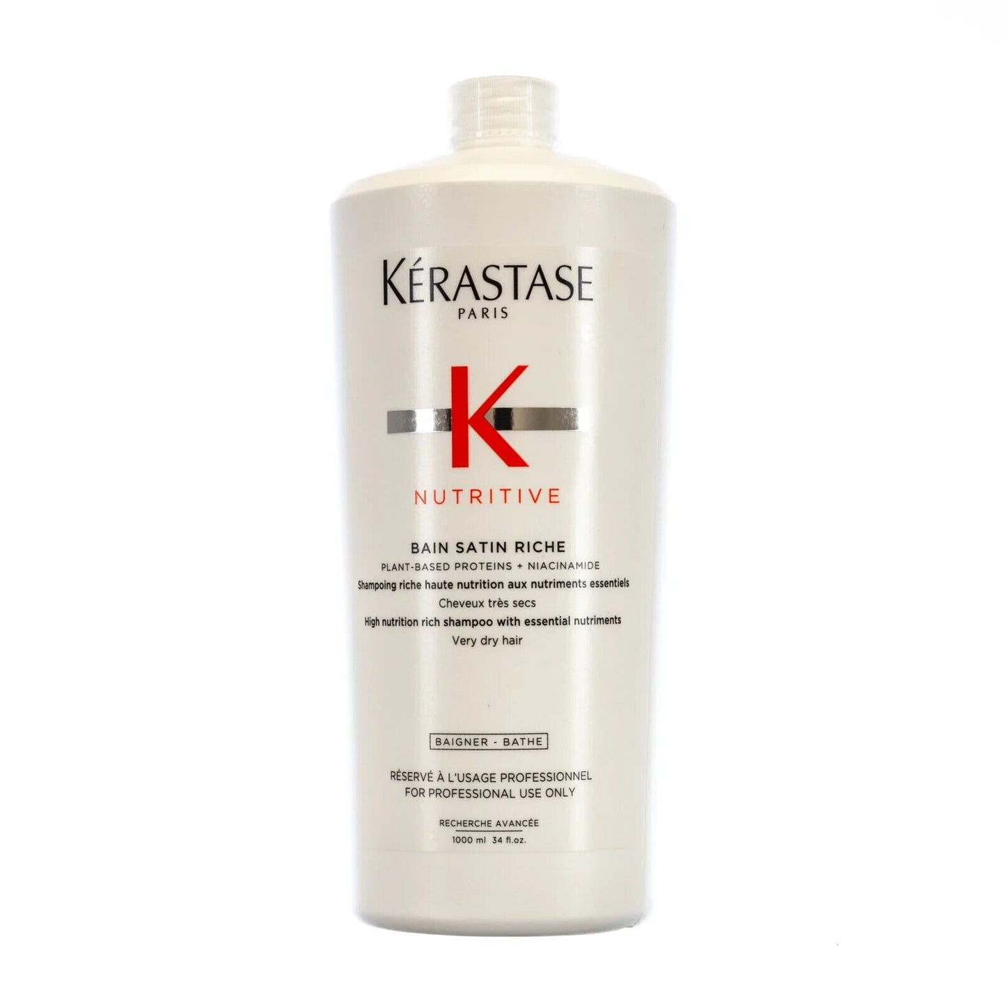 Kerastase Nutritive Bain Satin Riche Shampoo Very Dry Hair 34oz/100ml New Fresh