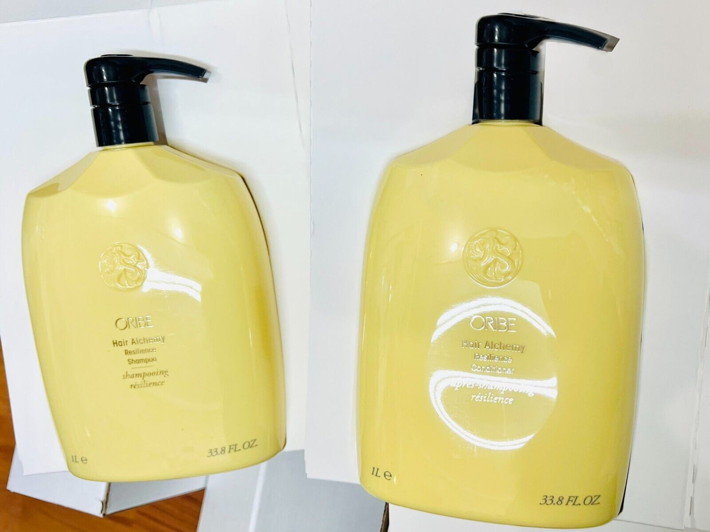 Oribe Hair Alchemy Resiliance Shampoo and Conditioner 33.8oz/Lt New+Retail Pumps