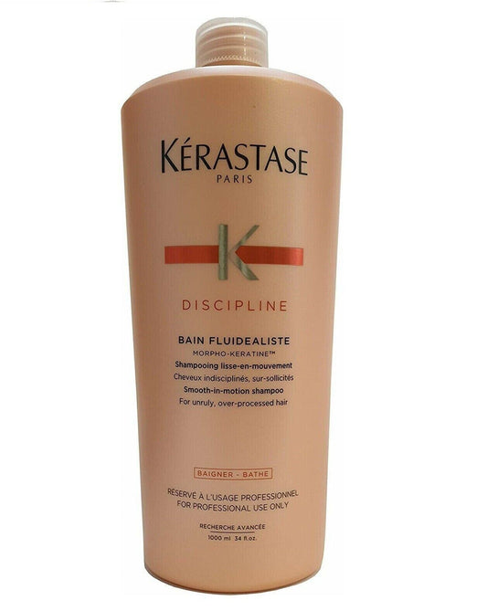 Kerastase Discipline Bain Fluidealiste Shampoo 34oz/1000ml Anti Frizz Smoothing