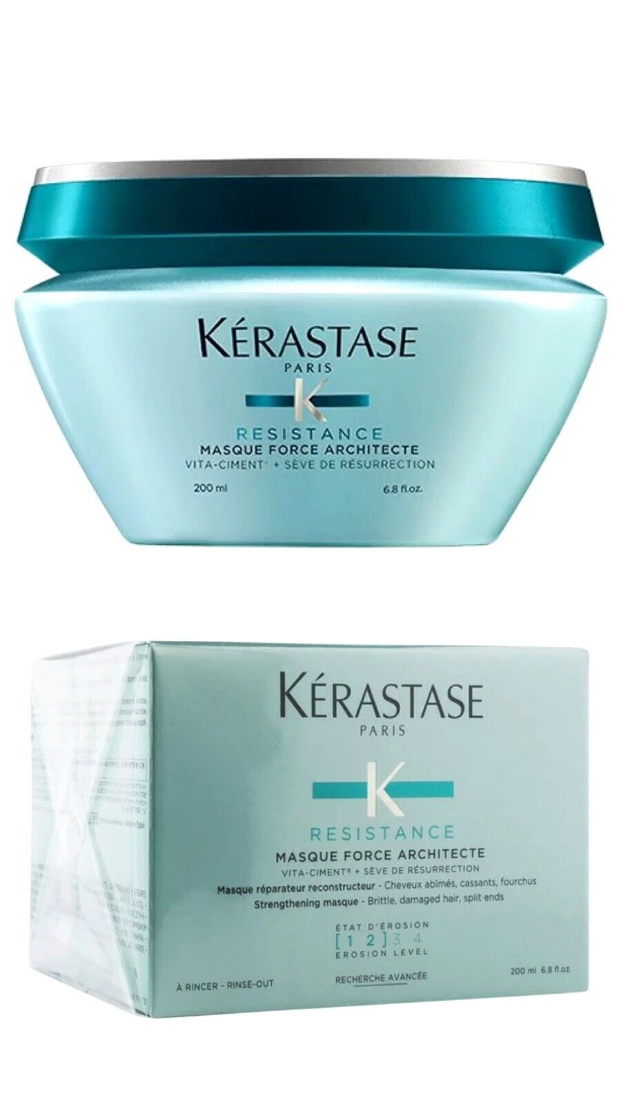 KERASTASE Resistance Masque Bain Force Architecte Shampoo8.5ozMask6.8oz