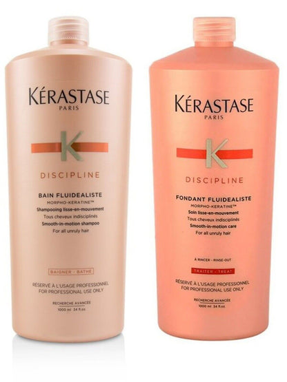 Kerastase Discipline Bain Fluidealiste Shampoo & Fondant Conditioner 34 Oz