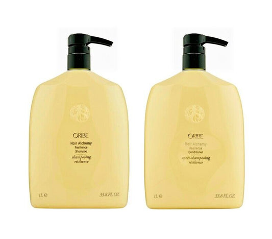 Oribe Hair Alchemy Resiliance Shampoo and Conditioner 33.8oz/Lt New+Retail Pumps