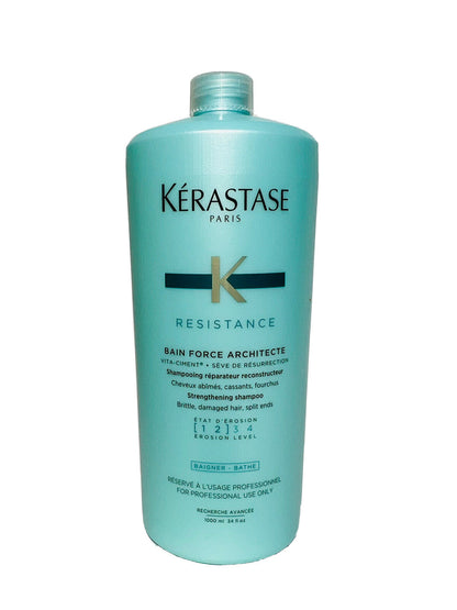 Kerastase Resistance Bain Force Architecte Shampoo 34oz/1000ml New