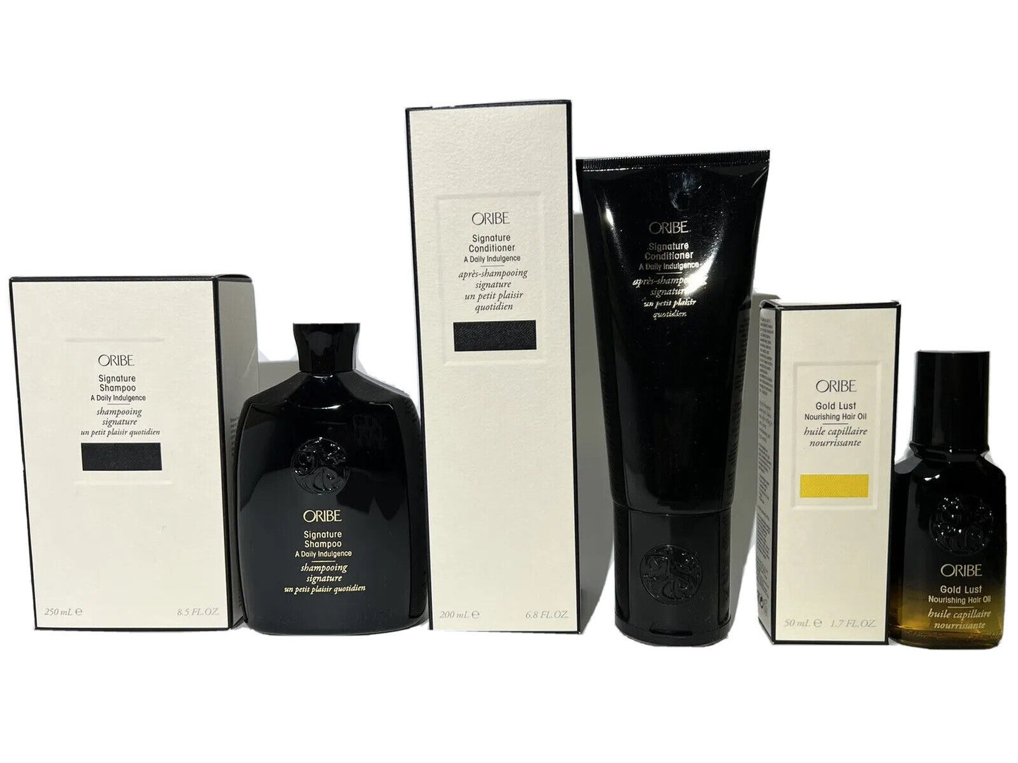 Oribe Signature Shampoo 8.5oz/250ml &Conditioner 6.8oz/200ml&oil 1.7oz New No Box Set of 3