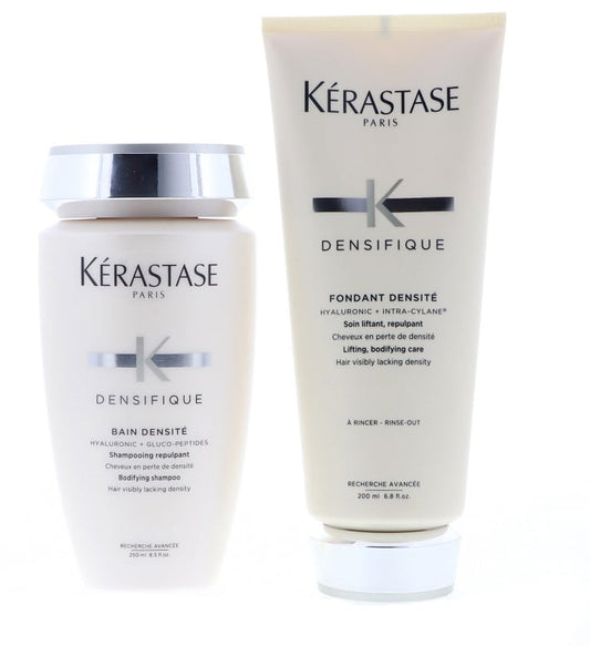 Kerastase Densifique Bain Densite Shampoo, 8.5 oz 1 Pc, Kerastase Densifique Fondant Densite Lifting Bodifying Care, 6.8 oz 1 Pc