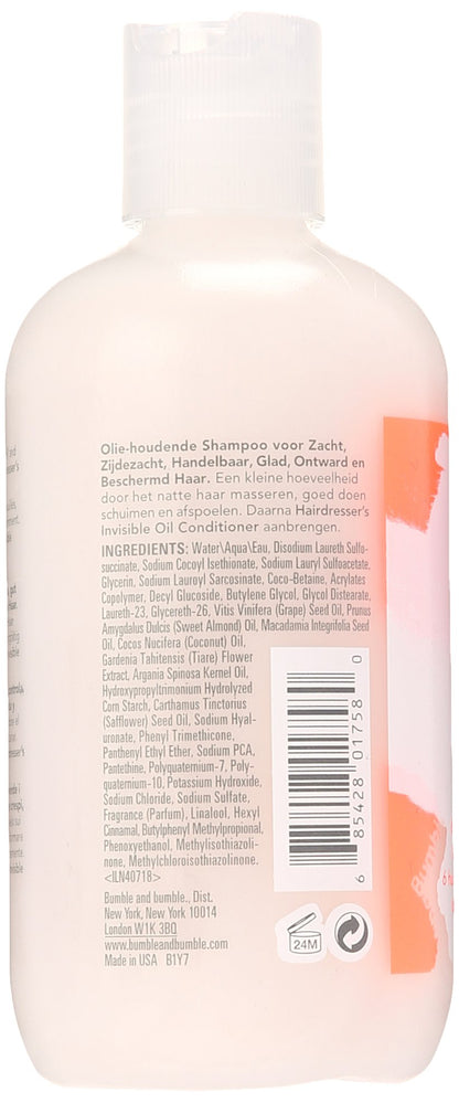 Bumble and Bumble Hairdresser's Invisible Oil Sulfate Free Shampoo peach, 8.5 Fl Oz