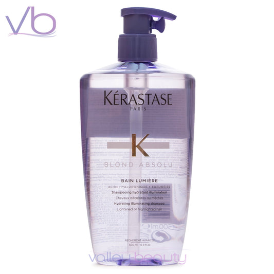 Kerastase Blond Absolu Bain Lumiere | Hydrating Illuminating Shampoo with Pump, 500ml